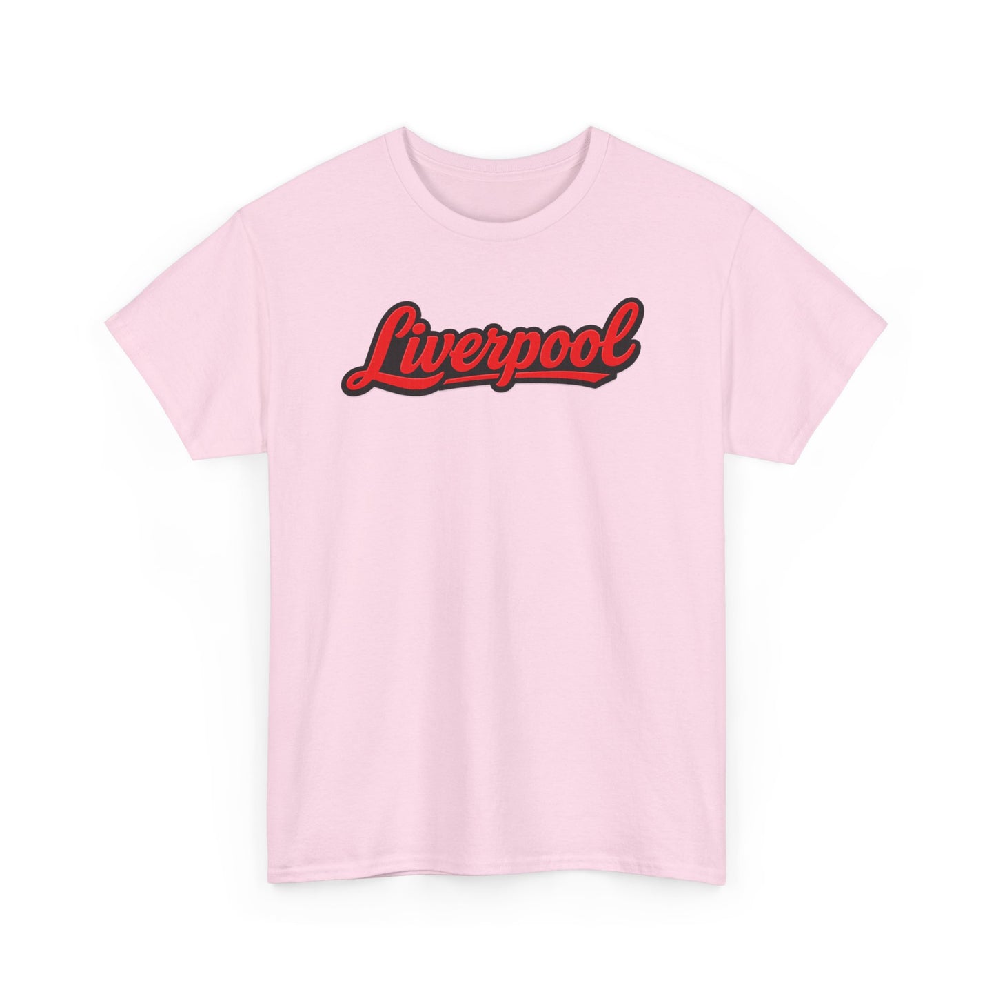 Liverpool Script T-Shirt — Retro Red Script Football Fan Tee