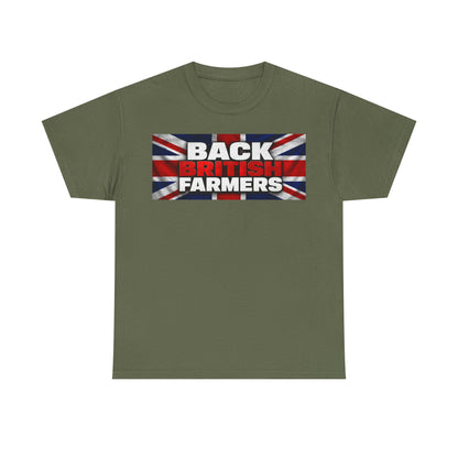 Back British Farmers T-Shirt — Union Jack Support Tee for UK Farmers