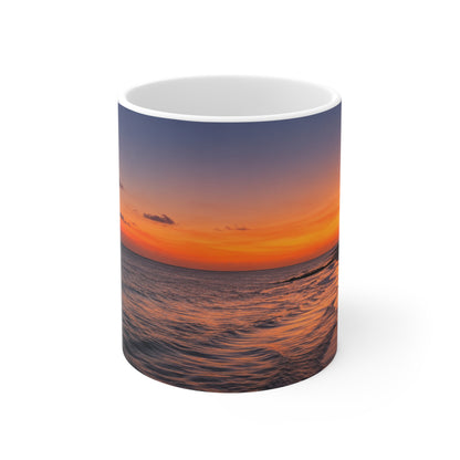 Barbados Sunset Ocean Ceramic Mug — 11oz & 15oz Coffee Cup