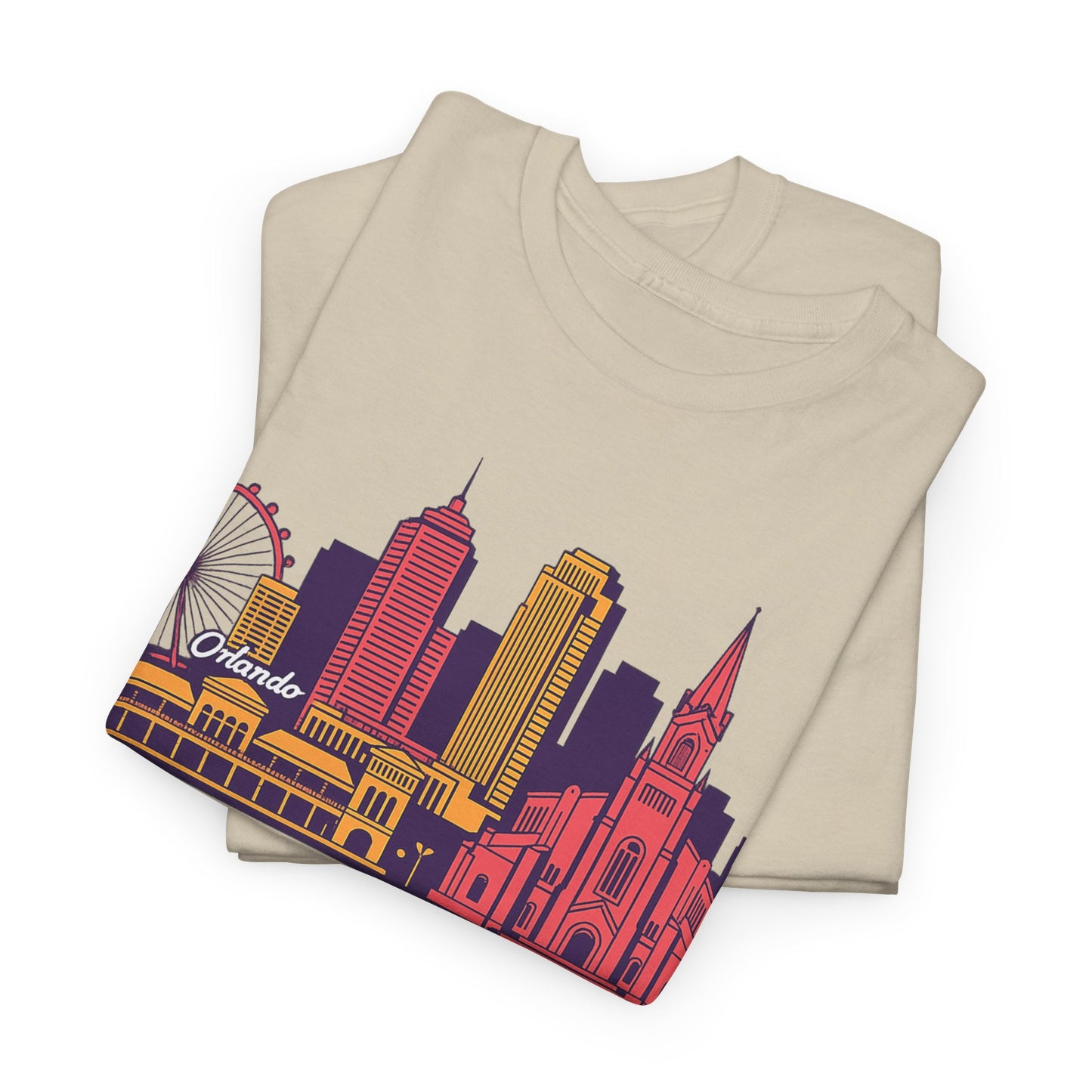 Orlando City Skyline T-Shirt — Colorful Urban Landmark Graphic Tee