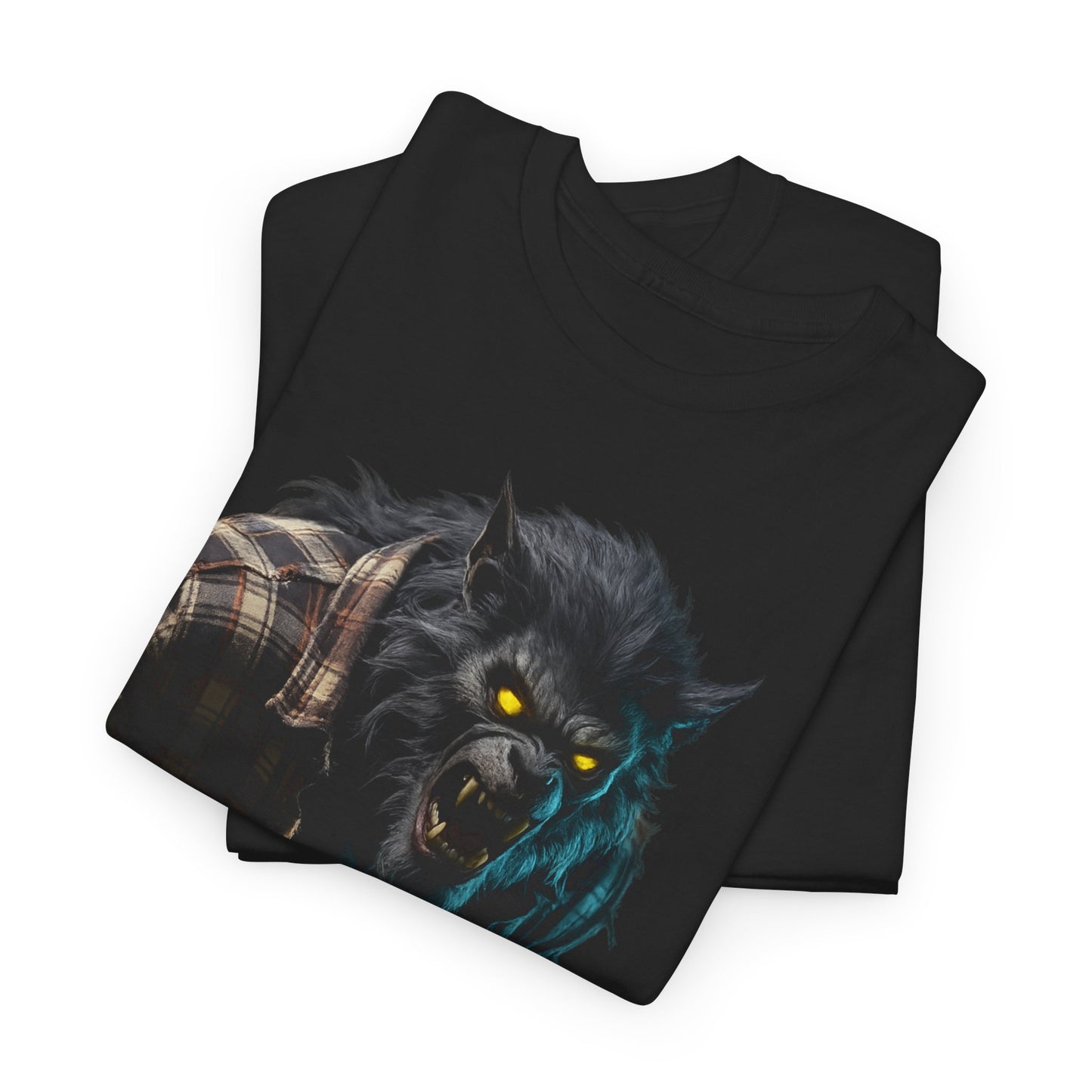 Werewolf Graphic Tee — Glowing Eyes Horror T‑Shirt