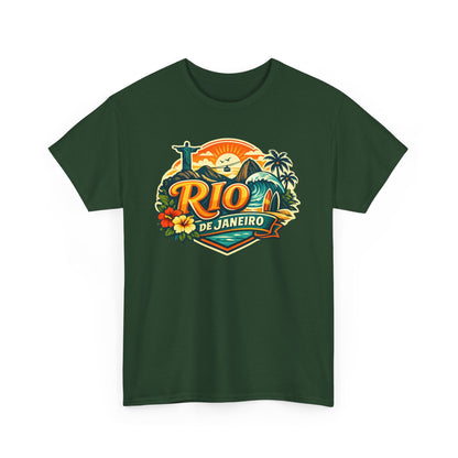 Rio de Janeiro Vintage Travel Tee – Tropical Sunset Beach T‑Shirt