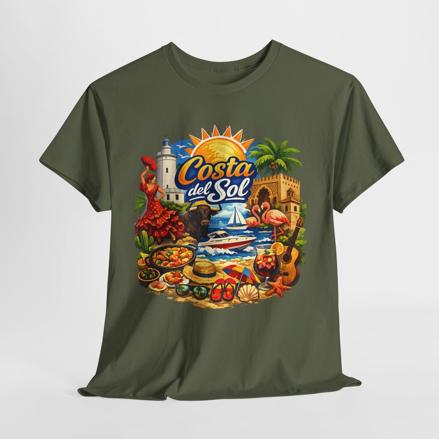 Costa del Sol Beach T-Shirt — Vintage Tropical Vacation Tee
