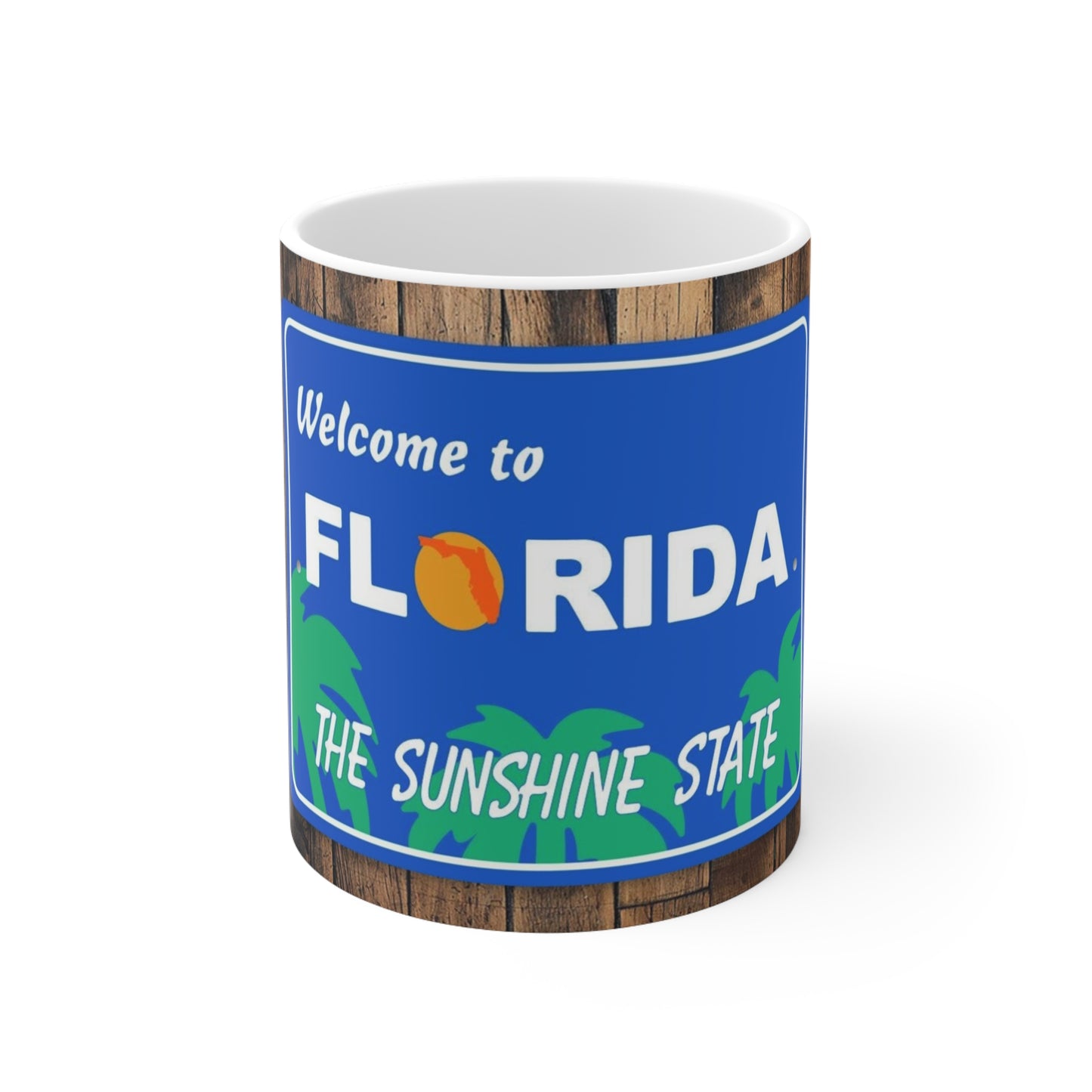 Florida 'Welcome to Florida - The Sunshine State' Ceramic Coffee Mug (11oz, 15oz)