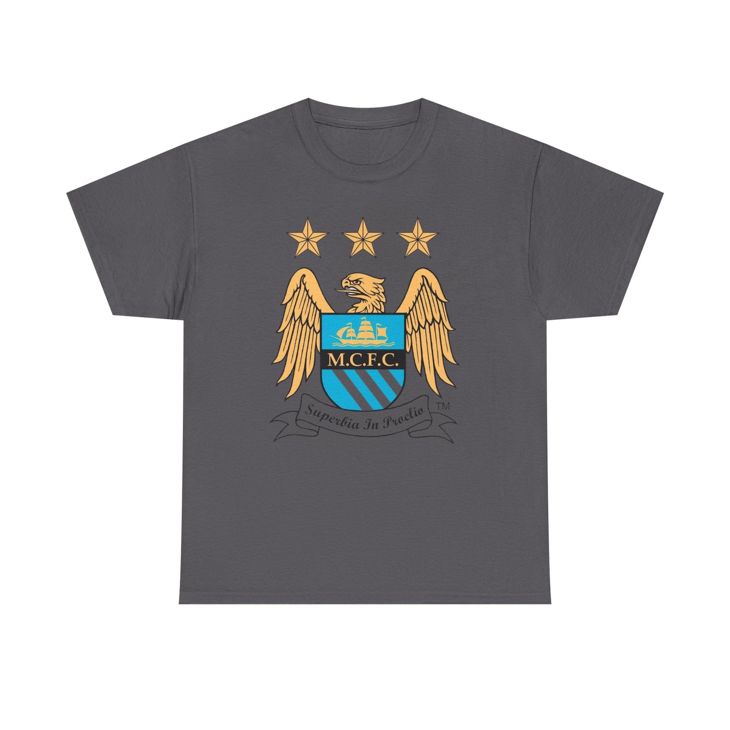 Manchester City Retro Club Crest T‑Shirt — MCFC Vintage Style Club Emblem Tee