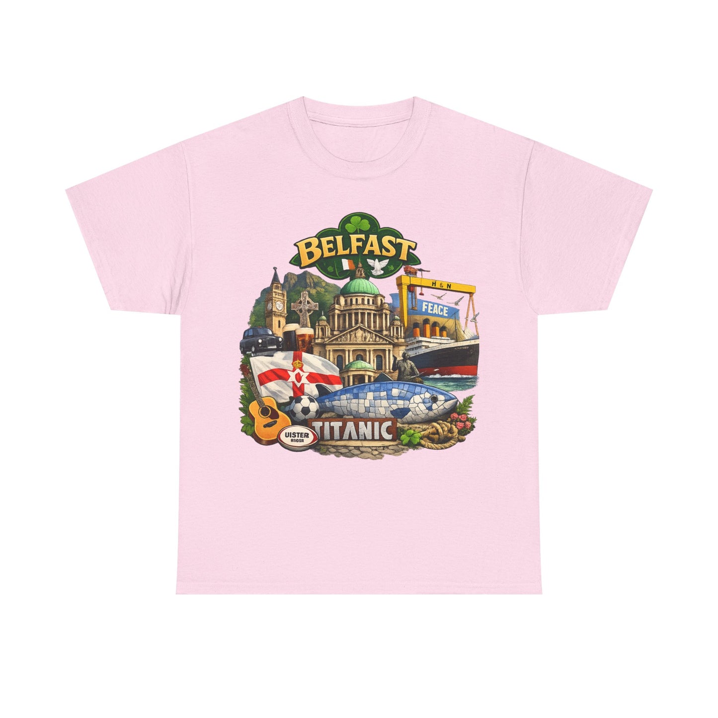 Belfast Collage T-Shirt – Titanic & City Landmarks Souvenir Tee
