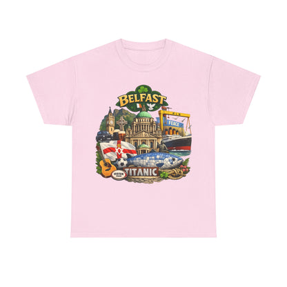 Belfast Collage T-Shirt – Titanic & City Landmarks Souvenir Tee