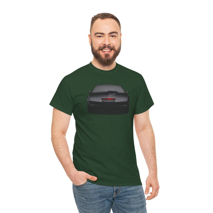 KITT-Inspired Retro Sports Car Tee — Front View Knight Rider Car Graphic Shirt