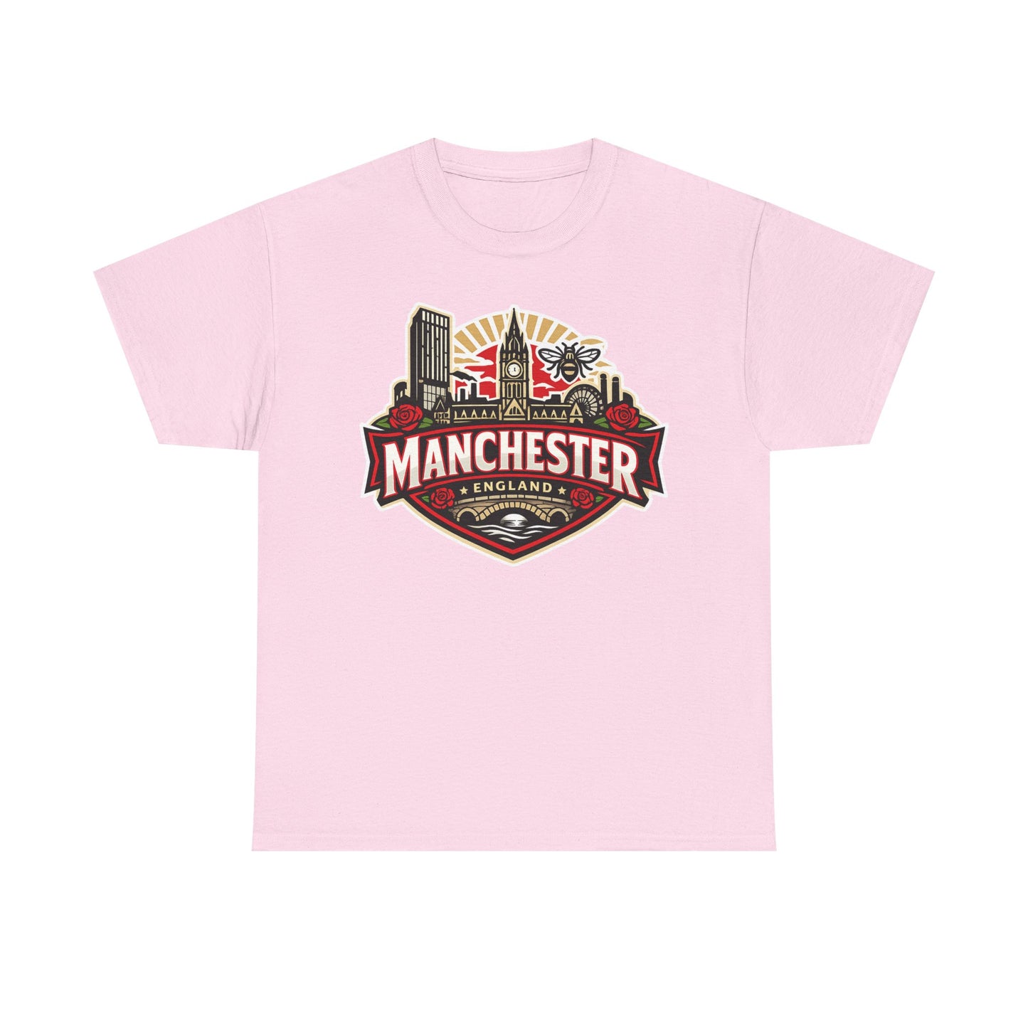 Manchester England Skyline T-Shirt — Vintage City Crest Tee