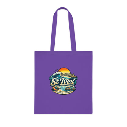St Ives Beach Tote — Cornwall Surf Sunset Cotton Tote Bag
