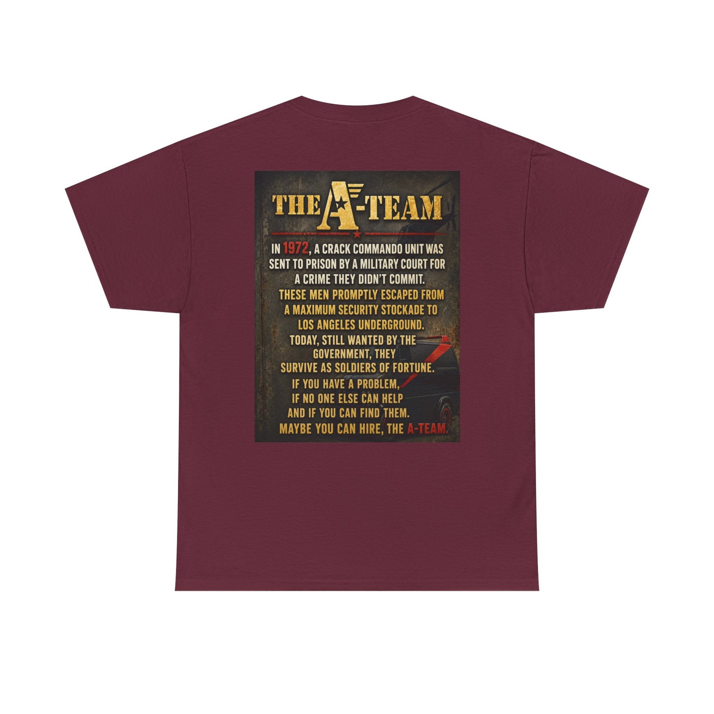 A-Team Graphic Tee — Retro TV Series Logo & Character Poster T-Shirt
