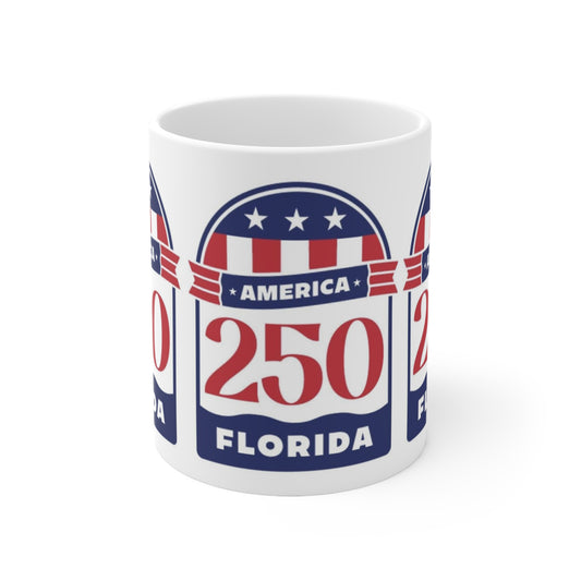 Florida 250 America Ceramic Coffee Mug — Patriotic Racing Number 11oz/15oz