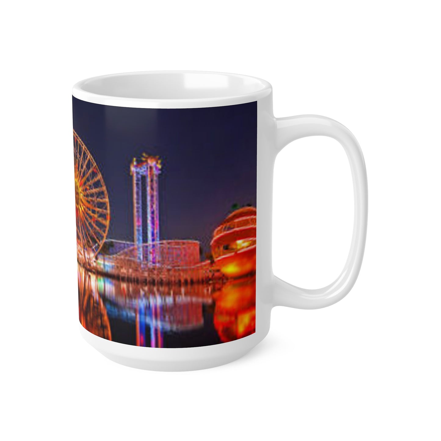 Ferris Wheel Nightscape Mug — Scenic Amusement Park Coffee Cup (11oz & 15oz)