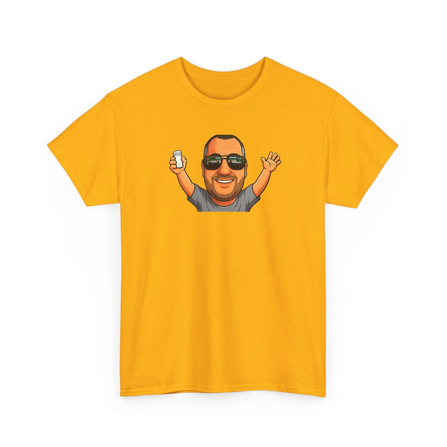 Funny Graphic T-Shirt — "I Have Absolutely No Intention of Behaving Myself" Cartoon Portrait Tee