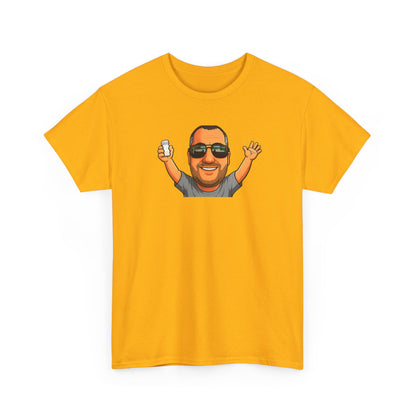 Funny Graphic T-Shirt — "I Have Absolutely No Intention of Behaving Myself" Cartoon Portrait Tee