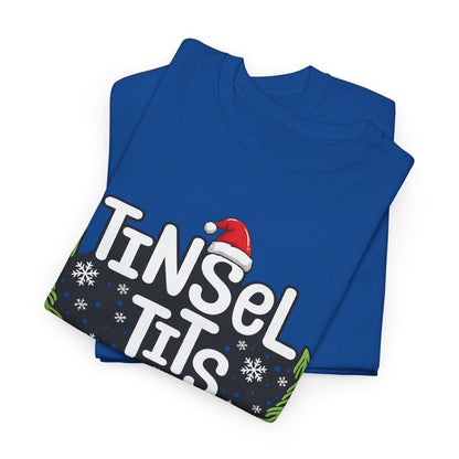 T-Shirt — "Tinsel Tits" Funny Christmas Wreath Holiday Tee