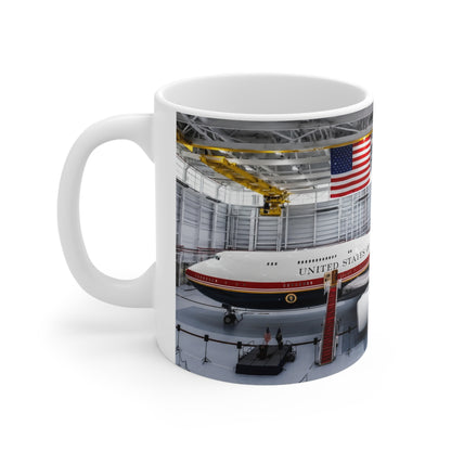 New Air Force One Coffee Mug — USA Flag Air Force One Ceramic Cup (11oz/15oz)