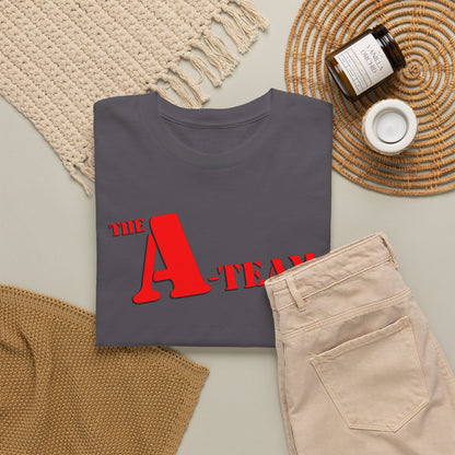 A-Team Graphic Tee — Retro Red Logo Vintage Crew T-Shirt