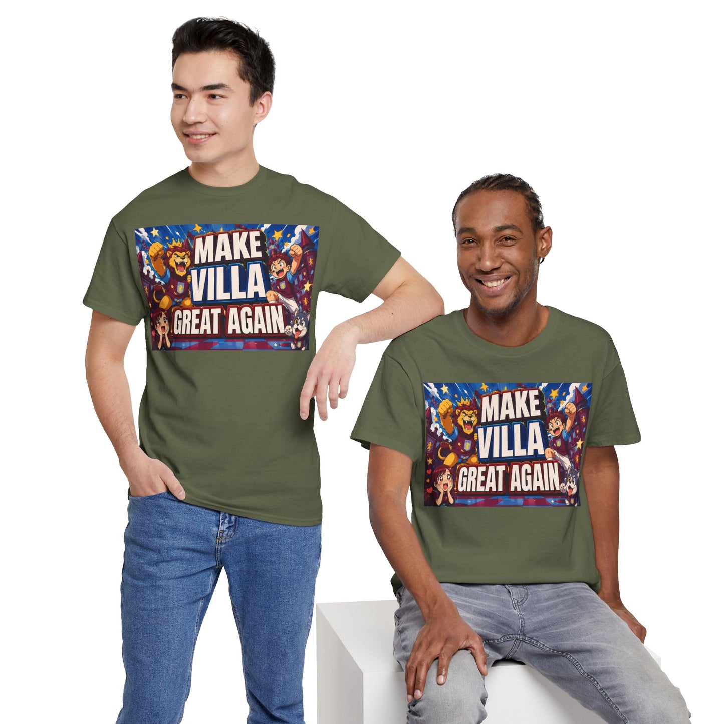 Aston VIlla Make Villa Great Again T-Shirt — Funny Political Parody Tee