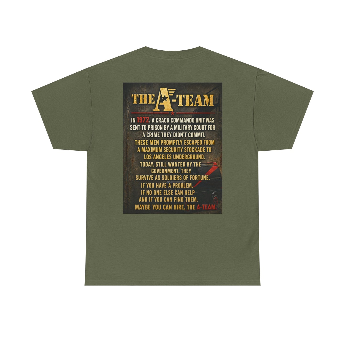 A-Team Graphic Tee — Retro TV Series Logo & Character Poster T-Shirt