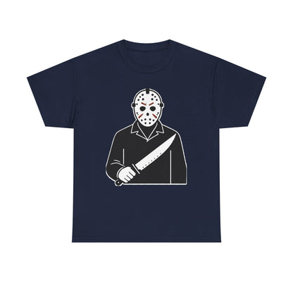 Hockey Mask Killer Tee — Retro Jason Voorhees Horror T-Shirt