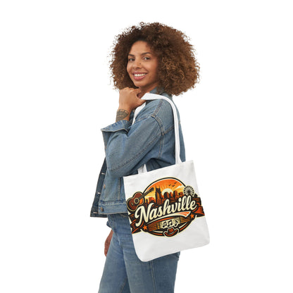 Nashville Sunset Tote Bag — Country Music Skyline Canvas Tote