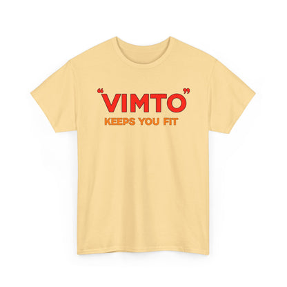 VIMTO "Keeps You Fit" Graphic Tee — Retro Beverage Logo T-Shirt