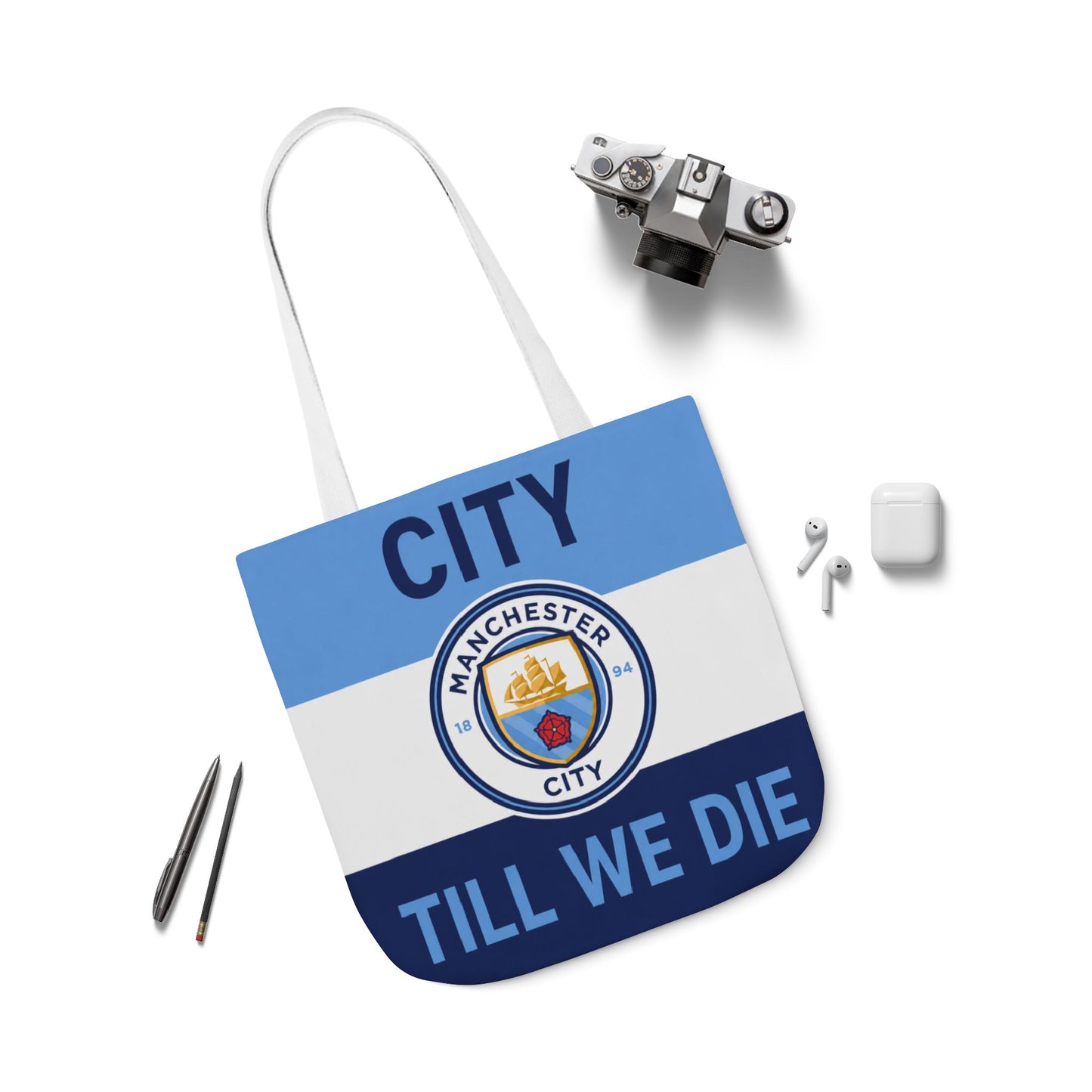 City Till We Die Unofficial Canvas Tote Bag — Manchester Football Fan Bag