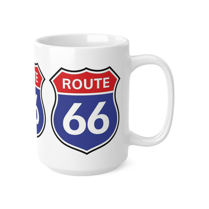Route 66 Ceramic Coffee Mug — Retro Road Trip 11oz & 15oz