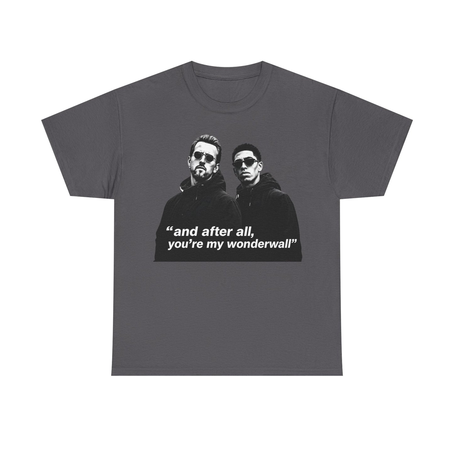 Kane and Bellingham Wonderwall Lyric T-Shirt — ‘and after all, you’re my wonderwall’ Retro Band Tee