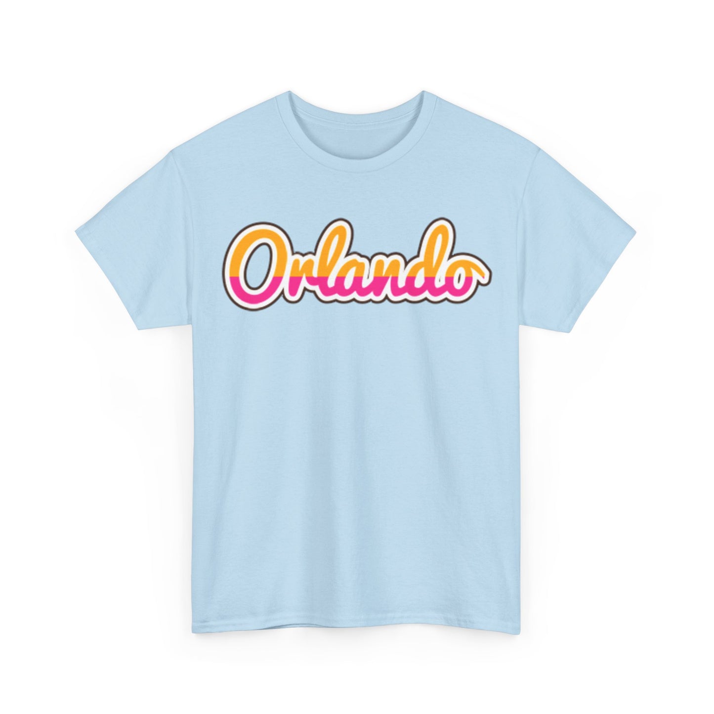 Orlando Retro Script Tee — Vintage Sunset City Souvenir Shirt