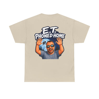 Graphic Tee — "E.T. Phoned Home" Smiling Guy Retro Design