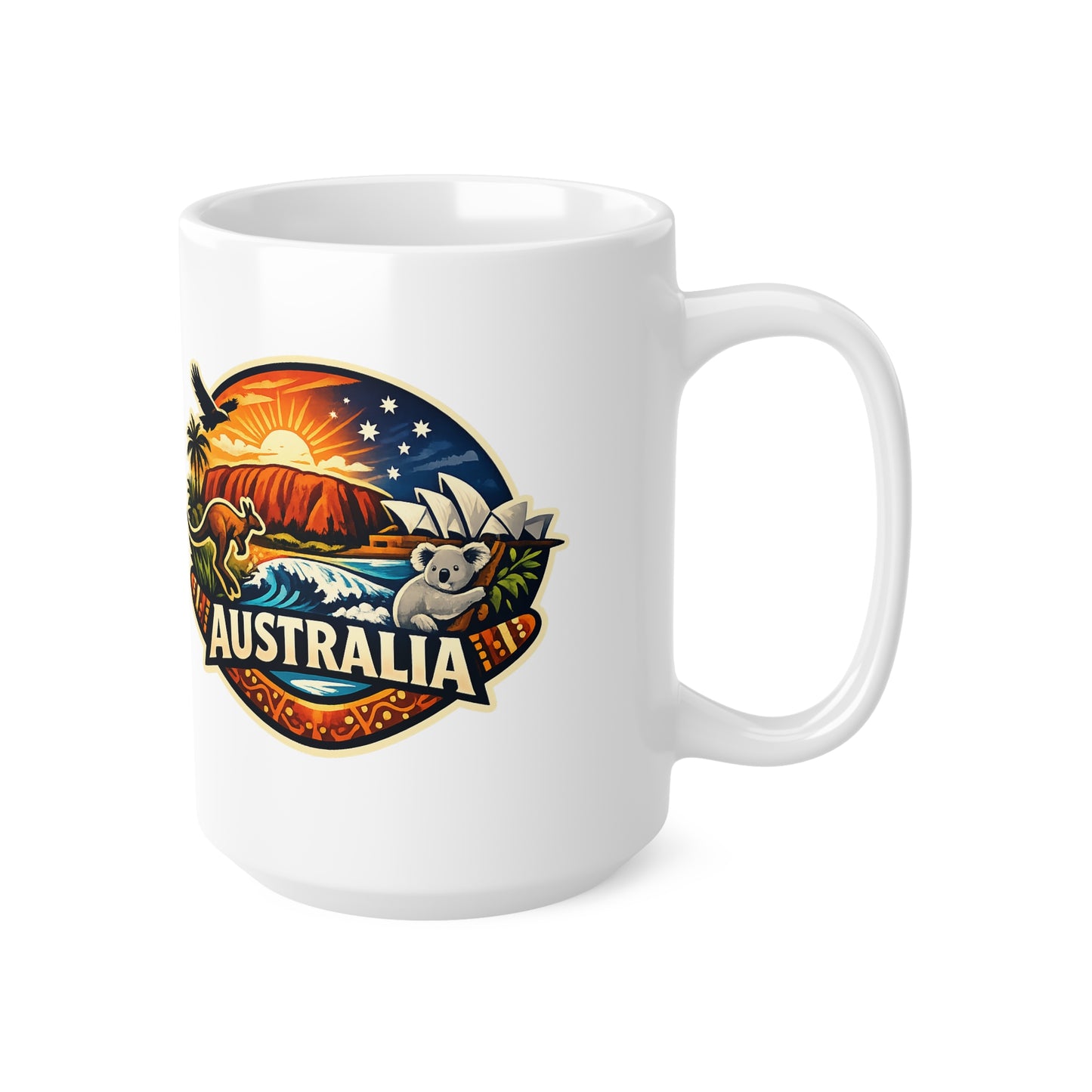 Australia Scenic Mug — Vintage Outback Sunset Ceramic Coffee Cup (11oz & 15oz)