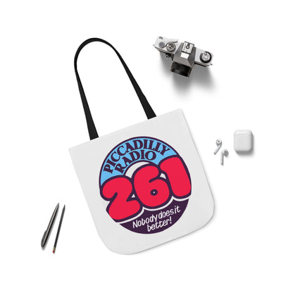Tote Bag — Retro 'Piccadilly Radio 261' Vintage Logo Canvas Tote
