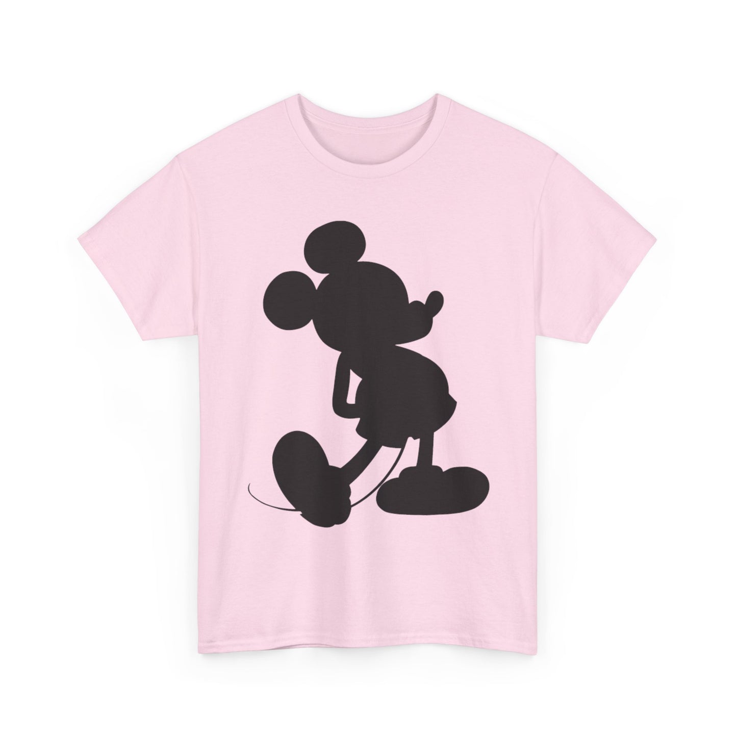 Mickey Mouse Silhouette Graphic Tee — Retro Cartoon Shadow T-Shirt