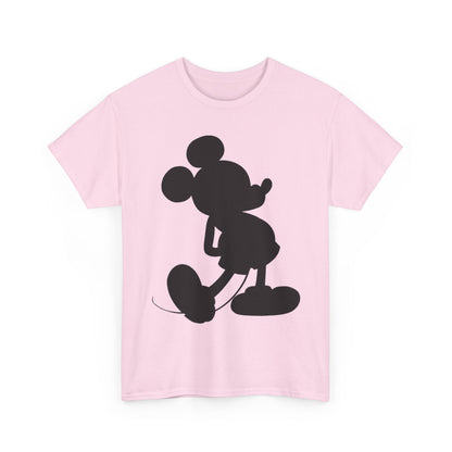 Mickey Mouse Silhouette Graphic Tee — Retro Cartoon Shadow T-Shirt