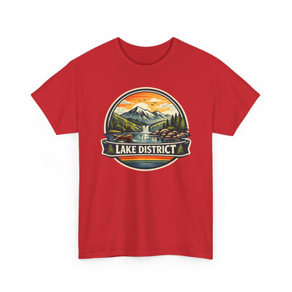 Lake District Graphic Tee — Scenic Mountain & Lake Camping Shirt