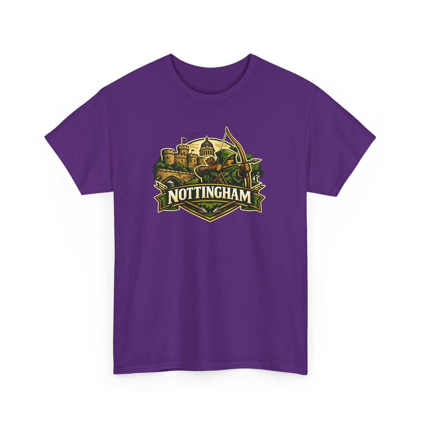 Nottingham Vintage Crest T-Shirt — Robin Hood Castle Travel Tee