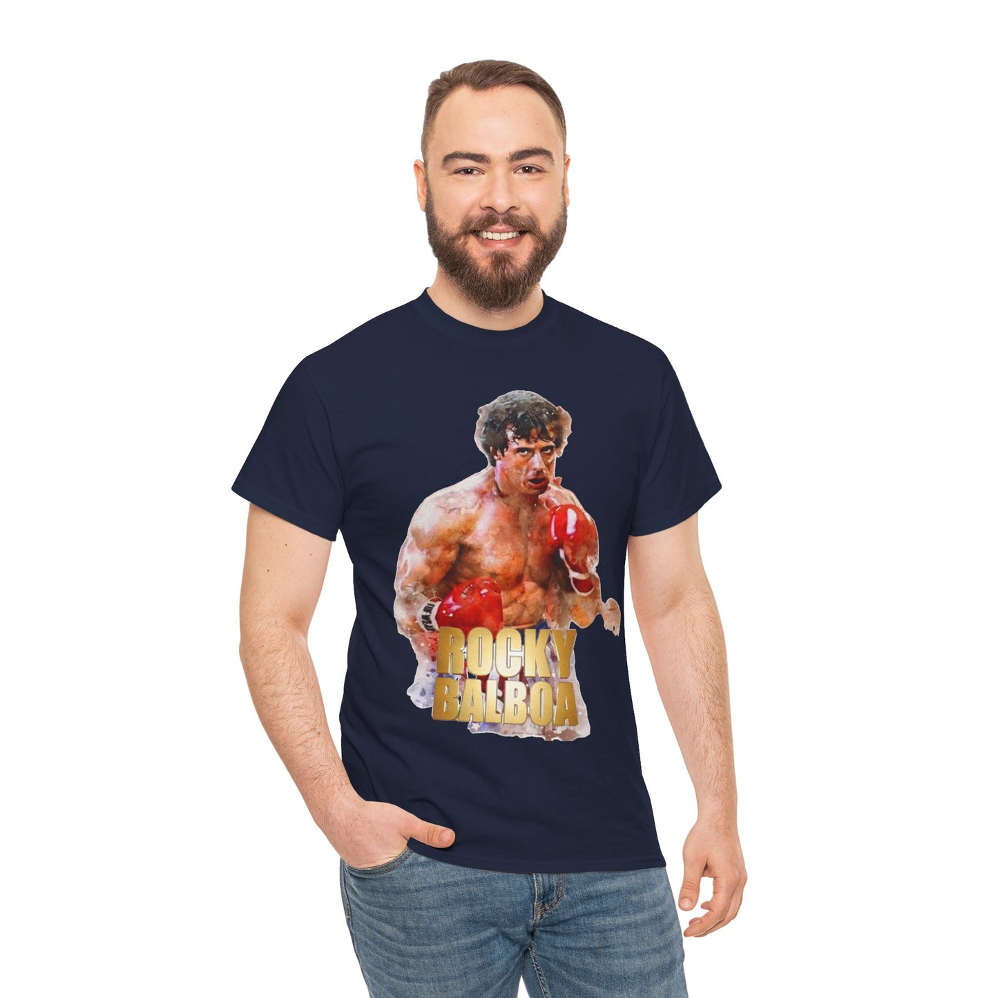 Boxing Rocky Balboa Graphic Tee – Retro Fighter Movie Shirt