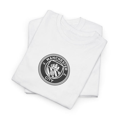 Man City Unofficial T-Shirt — Vintage Crest Logo Tee (Small Chest Emblem)