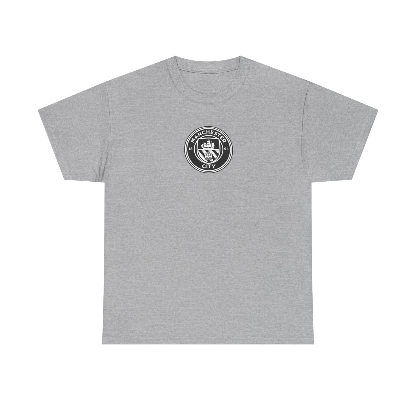 Man City Unofficial T-Shirt — Vintage Crest Logo Tee (Small Chest Emblem)