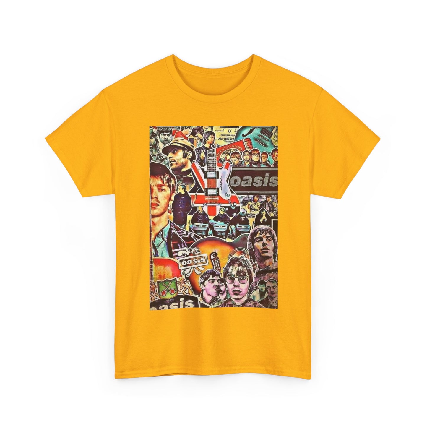 Oasis Collage T-Shirt – Retro Britpop Band Graphic Tee