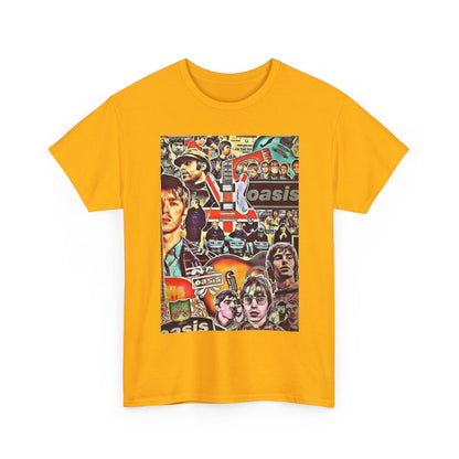 Oasis Collage T-Shirt – Retro Britpop Band Graphic Tee