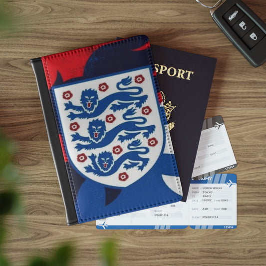England Three Lions Passport Cover – Football Fan Travel Wallet