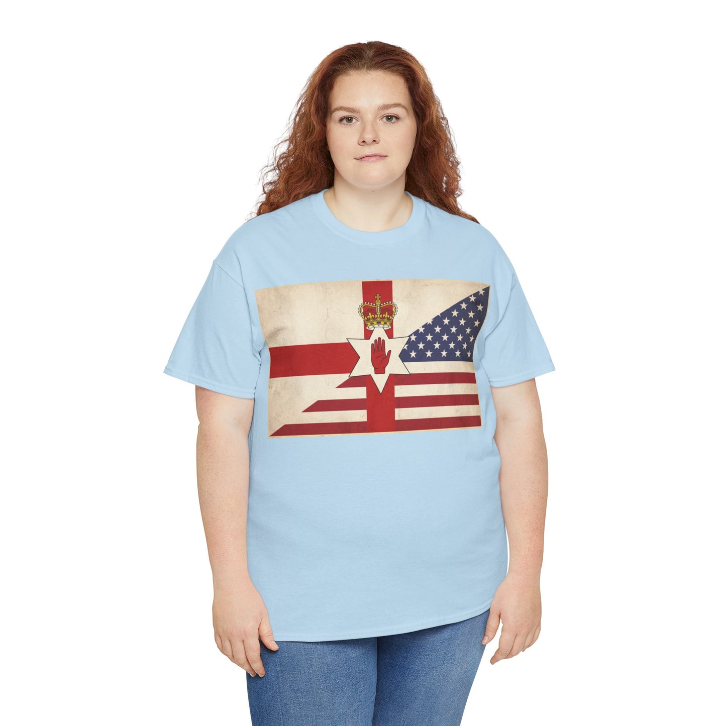 Northern Ireland + American Flag Tee — Vintage Graphic Shirt