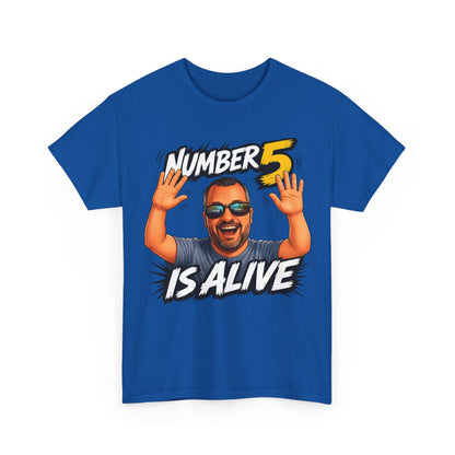 Number 5 Is Alive Graphic Tee — Funny Meme Face T‑Shirt