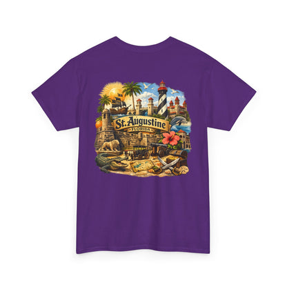 St. Augustine Florida Vintage Travel Tee — Retro Beach & Lighthouse Souvenir T-Shirt