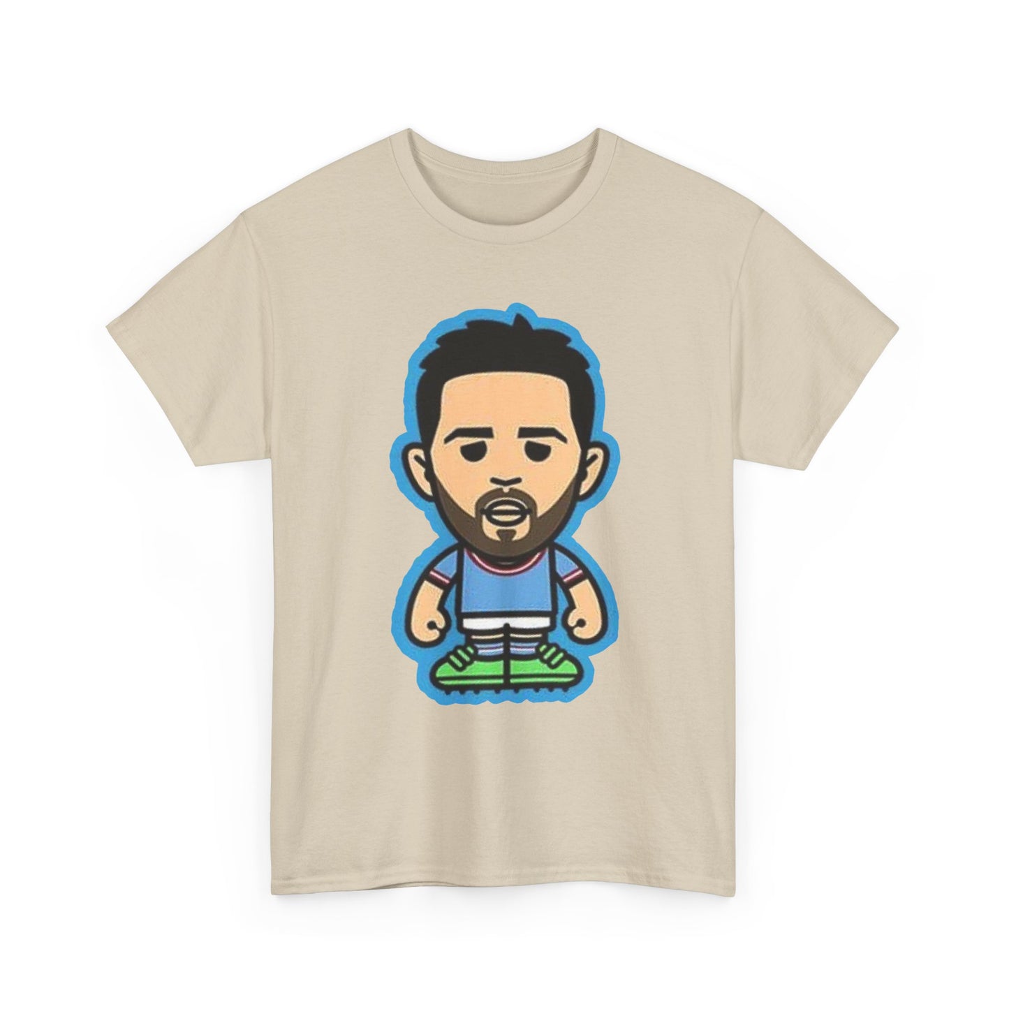 Bernardo Silva Manchester City Legend Graphic Tee — Player Cartoon Front & Tribute Poster Back