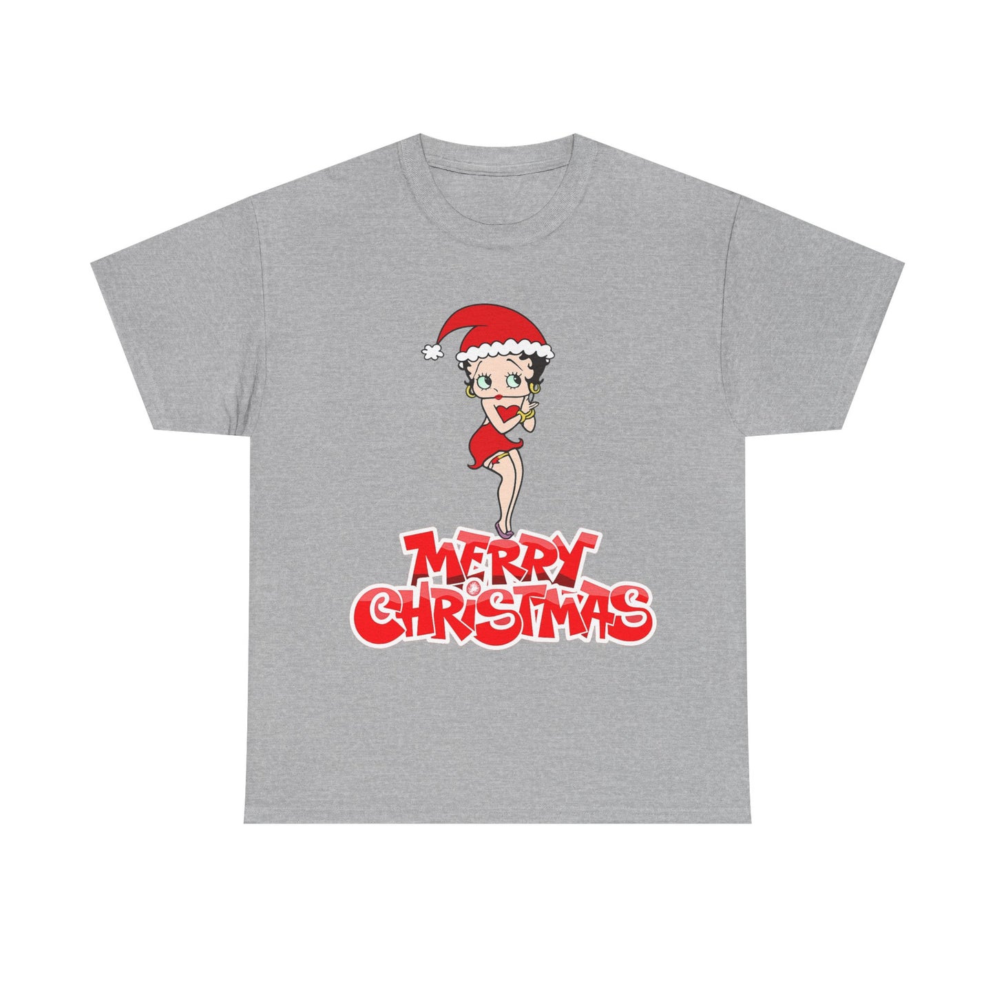 Christmas Betty Boop Tee - 'Merry Christmas' Holiday Graphic Shirt