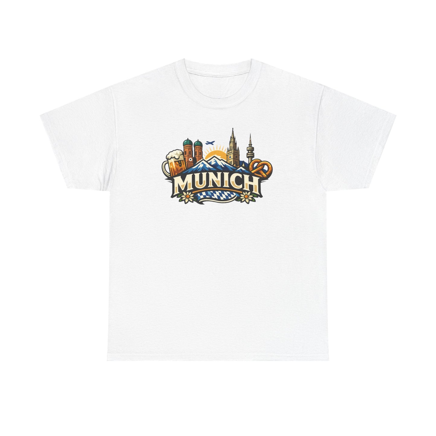 Munich Souvenir T‑Shirt — Oktoberfest Beer & Pretzel Graphic Tee